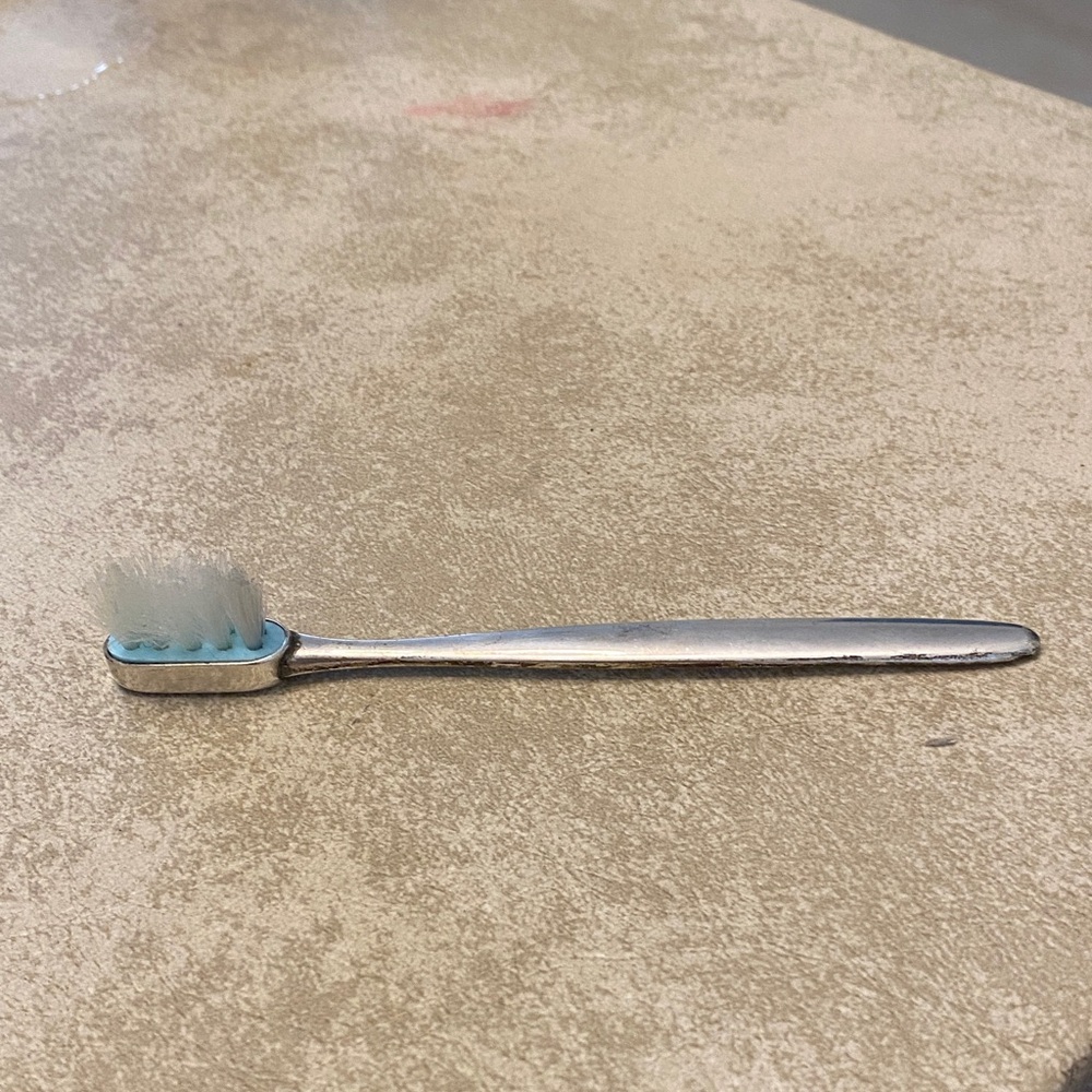 Vintage Sterling Silver Baby’s Toothbrush.